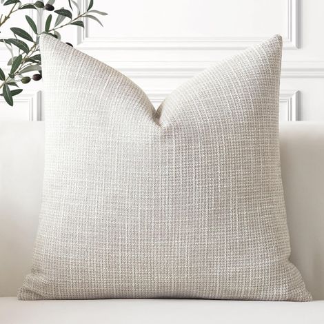 Artscope housse de coussin en lin beige, 40 x 40 cm, lot de 1 (1/5)