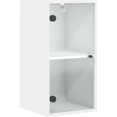Armoire murale avec portes en verre blanc 35x37x68,5 (1/5)