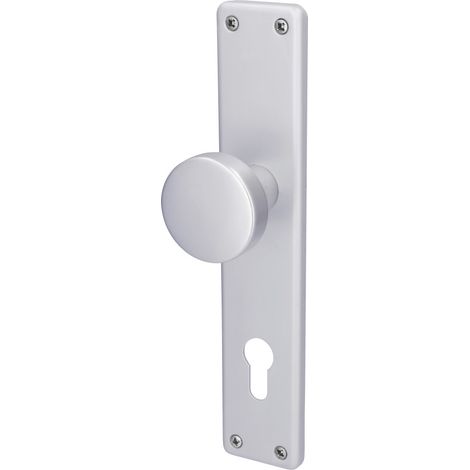 Alpertec PZ-Knopflangschild Tanja Aluminium silber eckig Beschläge