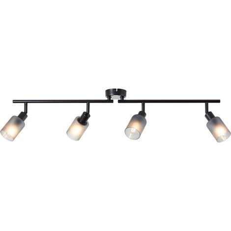 Brilliant Loralie Spotrohr 4flg schwarz/rauchglas, Metall/Glas, 4x D45, E14, 40 W (1/5)