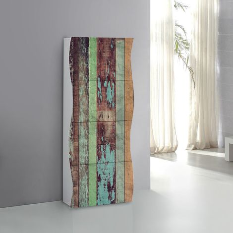 Scarpiera linea Mia 4 ante con serigrafia wood (1/3)