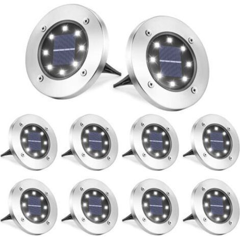 8 Pcs LED Solar Light Outdoor - Solar Lamps Garden Ground - Cool White Lawn Light (1/5)