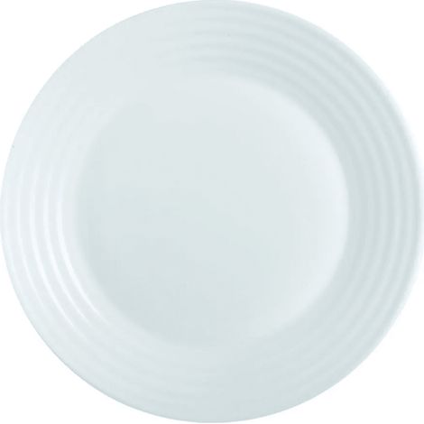 6 x assiettes plates blanche STAIRO - Verre - 19cm