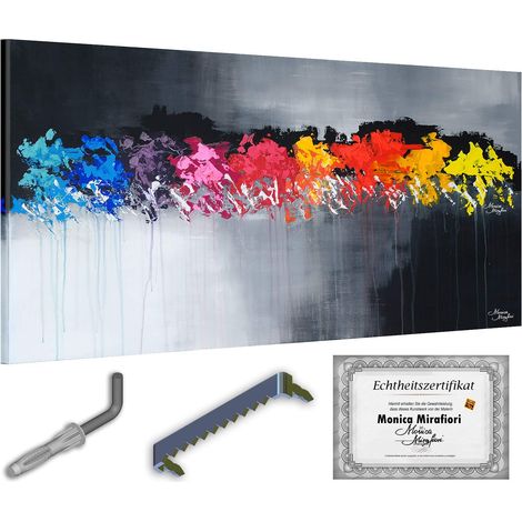 Monica Mirafiori  Dipinto a mano al 100%  Edizione limitata 140x70 cm  Dipinto a mano  Pittura acrilica  Dipinto acrilico di grandi dimensioni  Arte moderna  Stampe artistiche (1/5)
