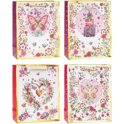 Bolsa decorativa 18x23x8 roseta mixta