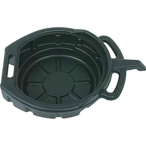 Kstools – Bac de récupération d'huile 7,5 litres – Bec verseur et rebord anti débordement – 3 poignées de transport pour déplacement facile (1/3)