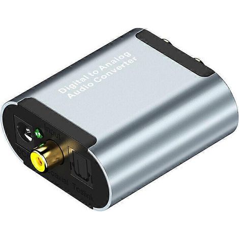 Adaptateur convertisseur audio numérique-analogique coaxial optique stéréo RCA L/R 3,5 mm FK-FFY (1/2)