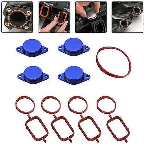 Kit de réparation pour joint en aluminium de volet de turbulence d'admission d'air de voiture 4x33mm (bleu) ( )