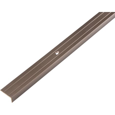 ALBERTS Treppenkanten-Schutzprofil, Alu bronze elox., LxBxHxS 2000x25x10x1,5mm (1/3)