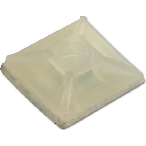 Base de fixation adhésive KSS polyamide 6.6, naturel, L=12,5, l=12,5, 1 pièce