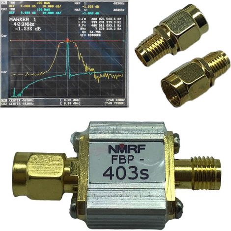 Filtre passe-bande 403 MHz - Optimisation des performances de l'équipement de réception - hôte unique et adaptateur (1/4)