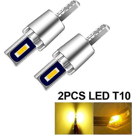 2 feux de position/stationnement LED Canbus T10 194 pour moto BMW S1000RR S1KRR HP4 (2009-2018) - 2 LED jaunes (1/4)
