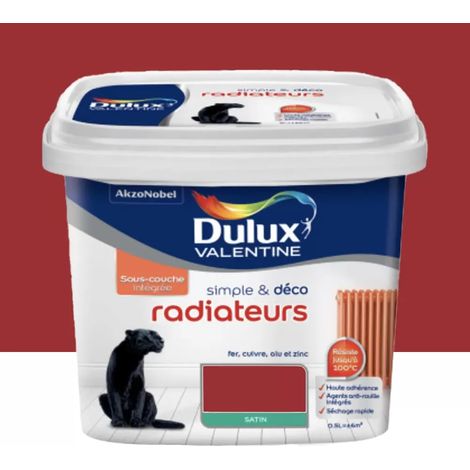 Peinture Radiateurs Dulux Valentine Simple & Déco Rouge 0,5 L (1/2)