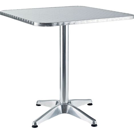 TAVOLO IN ALLUMINIO QUADRO cm 60 x 60 x h 70  - LIF