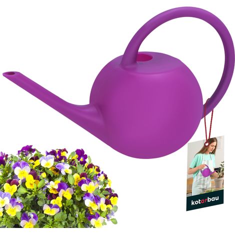 KOTARBAU® Arrosoir Plante Intérieur - Plastique - 1,2 L - Violet - Long Bec - Arrosoir Jardin - Pour Fleurs Herbes Semis - Léger Compact - Design Moderne (1/5)