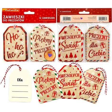 Geschenkanhänger 12 Stk. Weihnachten ZPR-002