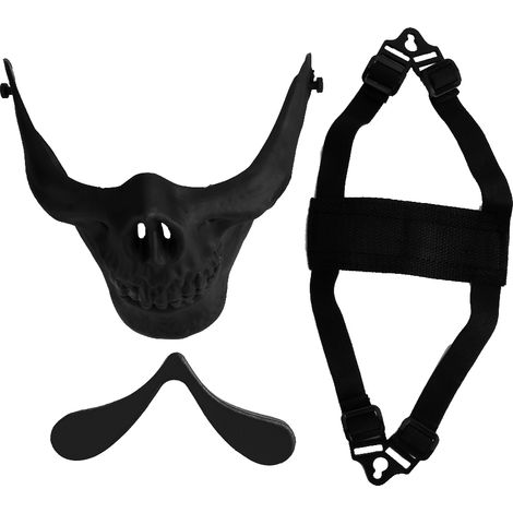 Masque de protection crâne en TPU, demi-visage tactique militaire, équipement de sécurité (1/5)