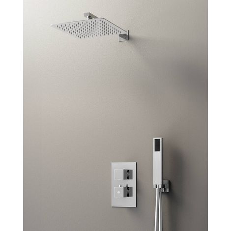 Conj. Empotr. Termostático Orion Cr + Rociador Pared - GME