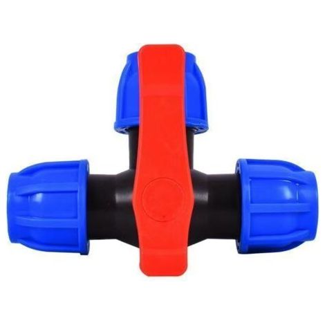 Raccordi rapidi a tre vie in plastica da 32 mm x 32 mm, adatti per tubi in PPR, PE, PVC e altri materiali, accessori per l'irrigazione da giardino.