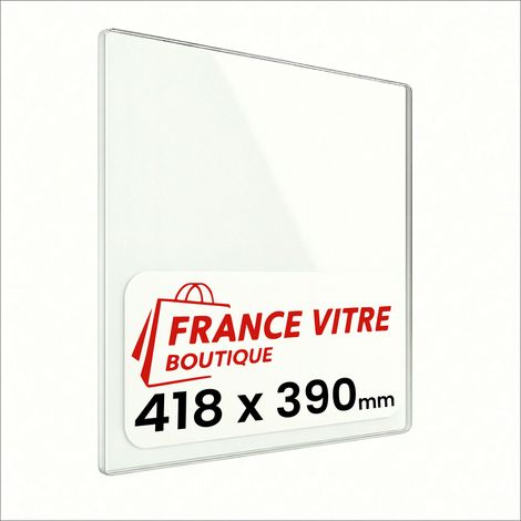 418 x 390 x 4 mm - Vitre de cheminée pour insert et poêle à bois - verre de rechange - France Vitre - jusqu'à 800°C - 390 x 418 x 4 mm (1/5)