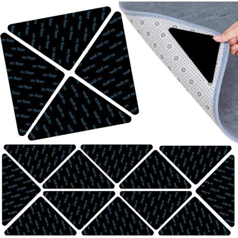 16 Pièces Autocollant Antiderapant Tapis,Anti Dérapant Tapis,Anti Glisse Tapis,Coin Tapis Antidérapant,Anti-Dérapant pour Tapis (1/5)