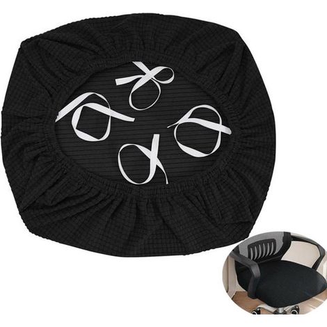 Housse extensible pour chaise, imperméable et lavable en machine, protection pour chaise de bureau ou de salle à manger, adaptée à la maison et au bureau, noir (1/5)