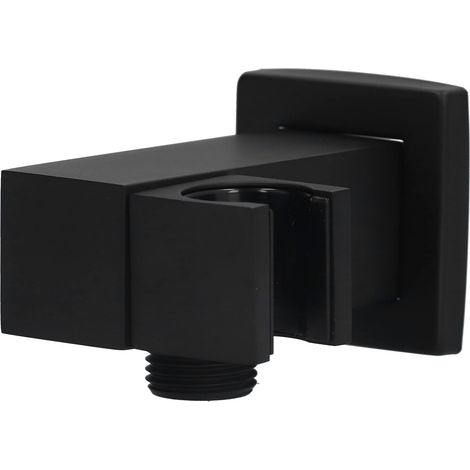 Support de pommeau de douche réglable noir brossé support de pommeau de douche à main en cuivre support de pulvérisateur rotatif à 360 degrés support mural pour ensemble de robinet de baignoire/systèm (1/5)