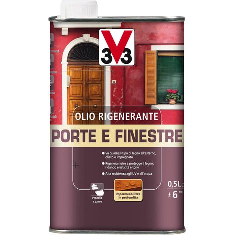 V33 Olio Rigenerante per Porte e Finestre Trasparente Incolore 0,5 Litri (1/5)