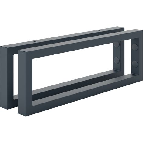Holzbrink 2 Stück Wandkonsole Grau für Waschtisch, 450x150 mm, design und stabil Waschtischhalterung, Handtuchhalter