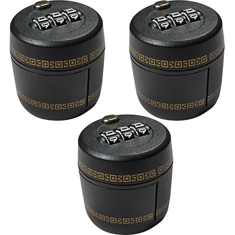 Lot de 3 Bouchons de Bouteille à Code, Cadenas à Combinaison à 3 Chiffres pour Bouteille d'Alcool, Vin, Whisky et Vodka, Bouchon de Sécurité Enfant et Anti-Vol pour Maison, Bar et Cave (1/5)