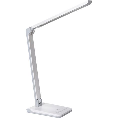 Lámpara LED de escritorio para despacho de material sintético con intensidad y color ajustables regulador de brillo blanco Pictor