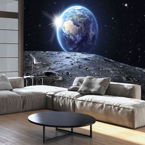 Papier peint vue sur la planète bleue - 150 x 105 cm (1/4)