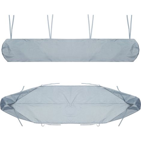 Store enrouleur rétractable en tissu Oxford imperméable 4 m - gris (1/5)