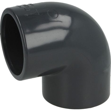 Coude PVC 90° 50 x 50 mm manchon adhésif