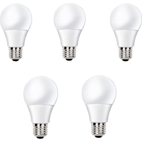 E27 LED-Glühbirne, aluminiumbeschichtet mit Kunststoffsockel, 12 W Leistung, nicht dimmbar (5 Stück) (1/4)