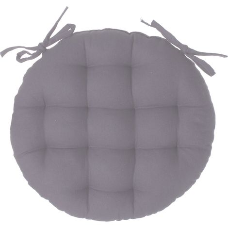 Lot de 2 galettes de chaise rondes en coton