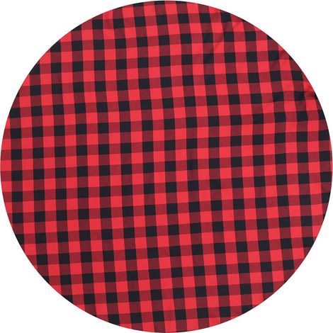 Nappe ronde à carreaux, 140 cm, idéale pour une table de mariage, une cuisine ou une salle à manger. (1/5)