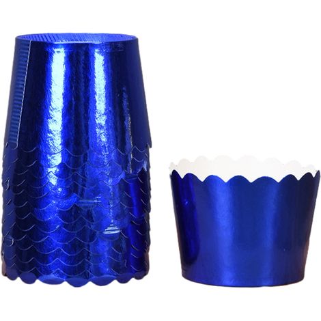 50 moules à cupcakes en papier sulfurisé, diamètre bas 5 cm, hauteur 4,5 cm, pour muffins et desserts (1/5)