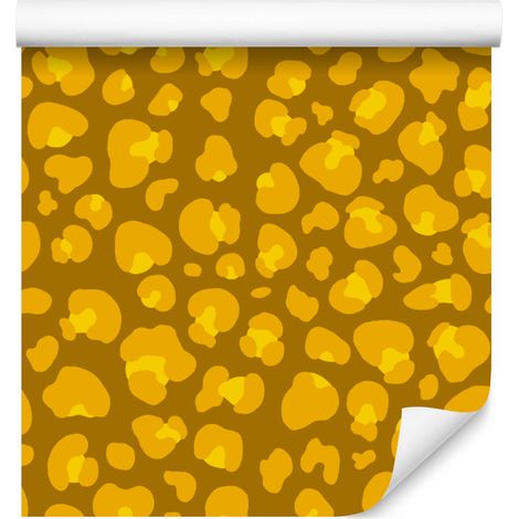 Gelbe Ledertapete in Gold und Gelb für Wohn- und Schlafzimmer, 50 x 1000 cm (1/5)