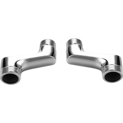 1Pair Raccord Contre Coudé Douche,Raccord Laiton Coudé RéDucteur,Bras Pivotant RéGlable,Raccord Mural Contre Coudé,Raccord Excentré 1/2 3/4,Chrome A (1/2)