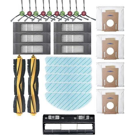 Lot de 28 pièces pour aspirateur robot ECOVACS Deebot T9, T9max, T9power et T10 : brosse, filtre de bac à poussière et pièces de rechange. (1/5)