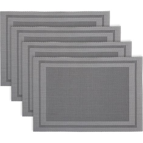 Placemat - PVC Isolant Anti-dérapant - 46 x 30 cm - Pour Cuisine Bureau Restaurant Hôtel - Lot de 4 (1/5)