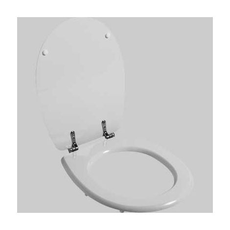 SEDILE GIGLIO PER VASO CHIUSO IN MDF Bianco coprivaso copriwater MADE IN ITALY