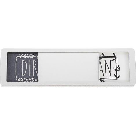 Autocollants de bureau Indicateur de bureau Propre Sale Bloc Machine à laver Panneau Sale Aimant double face pour linge-17.5X5X0.5CM-Silver