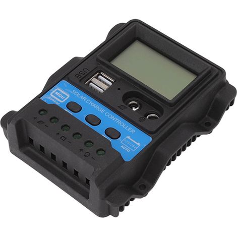 Contrôleur d'énergie Solaire PWM, Fonction de Protection du Contrôleur de Charge Solaire 12V 24V Paramètre Réglable à Faible Chaleur pour Camping-car (30A) (1/5)