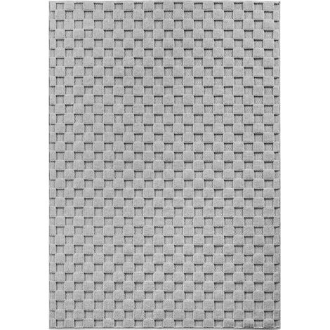 Ayyildiz Tapis Moderne - Structure 3D Cube - Motif Tressé - Salon Tapis Court - Gris - 60 cm x 110 cm (1/5)