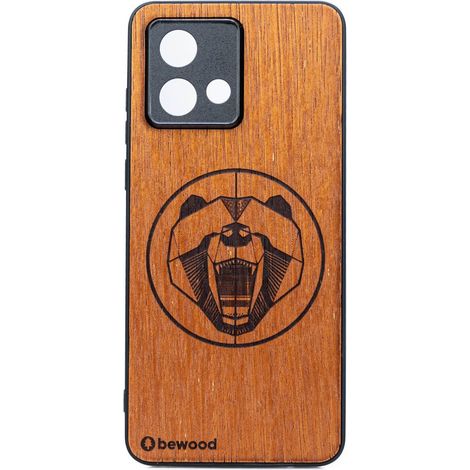 Bewood Holzkoffer für Motorola G84 5G Merbau Bär (1/2)