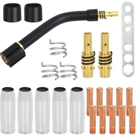 MB15AK MIG 24 pièces pièces d'usure de soudage protège-dents pièces de torche de soudage blindées au gaz housse de protection pour salle d'outils (1/5)
