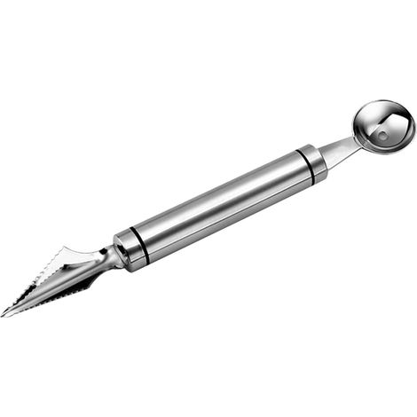 Melon Baller - Cuillère à Boules en Acier Inoxydable - Outil de Découpe et Sculpture pour Pastèque, Cantaloup, Glace, Desserts - 1 Pièce (1/3)