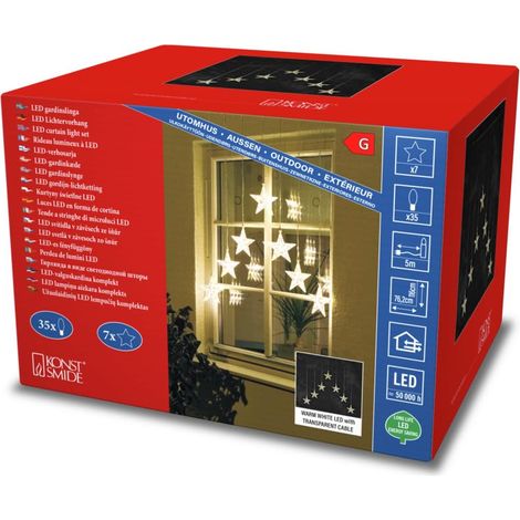 Konstsmide Tenda di 7 Luci LED a Forma di Stelle 0.03 W (1/5)